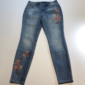 Nine West Embroidered Gramercy Skinny Jean